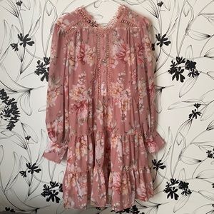 Chic Wish Pink Floral Dress